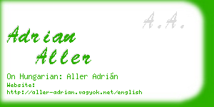 adrian aller business card